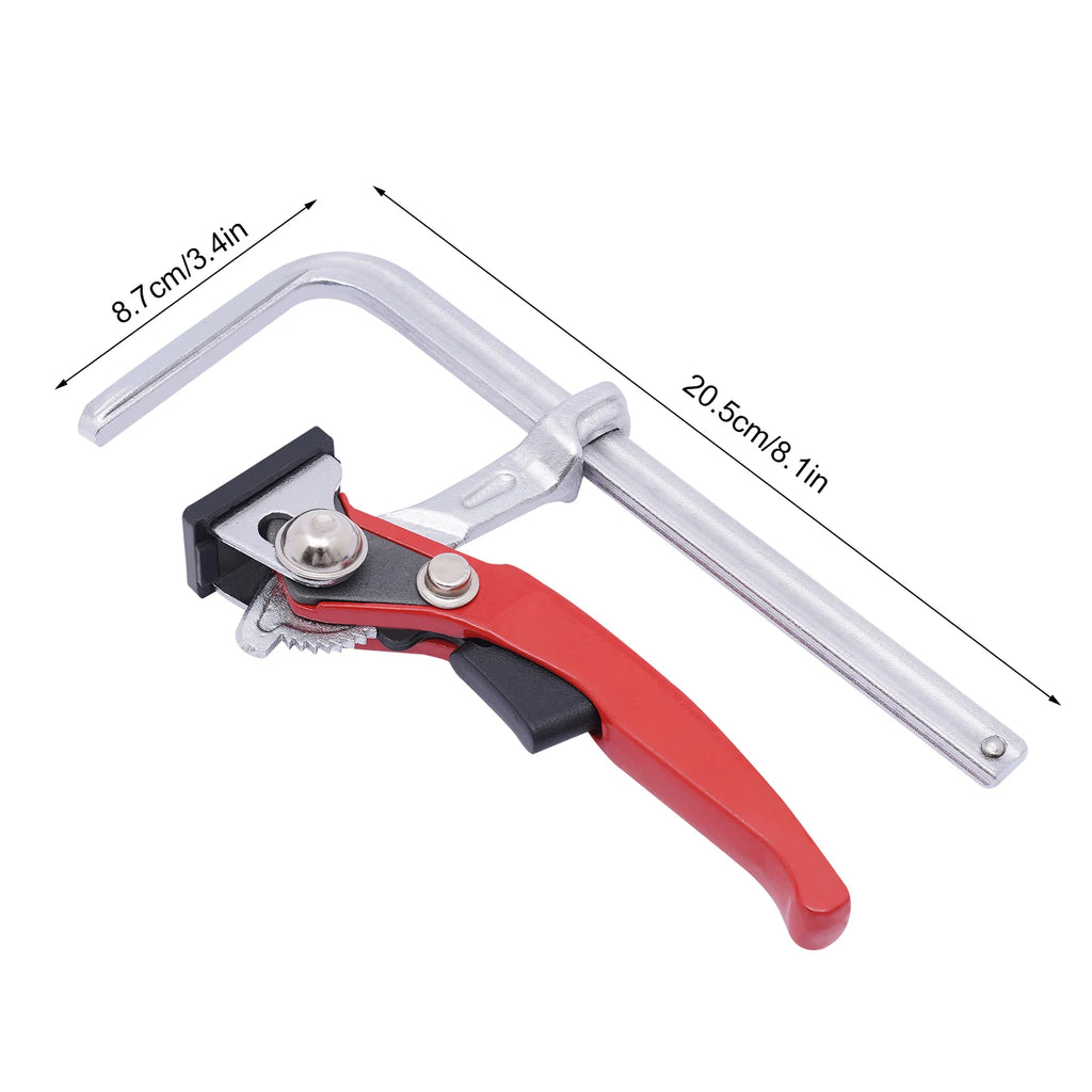 2PCS 160*60mm/200*60mm Quick Ratchet Track Saw Guide Rail Clamp Alloy Steel Woodworking MFT Clamp Guide Rail System Hand Tools