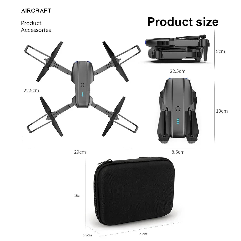 4K Camera Drone - Foldable RC Quadcopter with Obstacle Avoidance Tidesmit