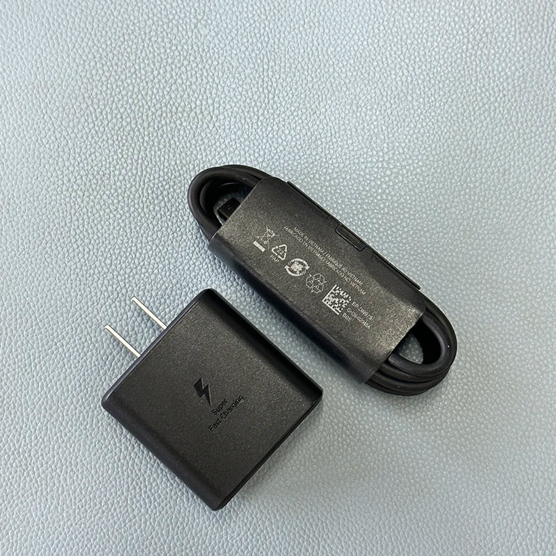 Samsung 45W USB-C Fast Charger for Galaxy S25 S24 Ultra - Official Power US Black with 2M Tidesmit