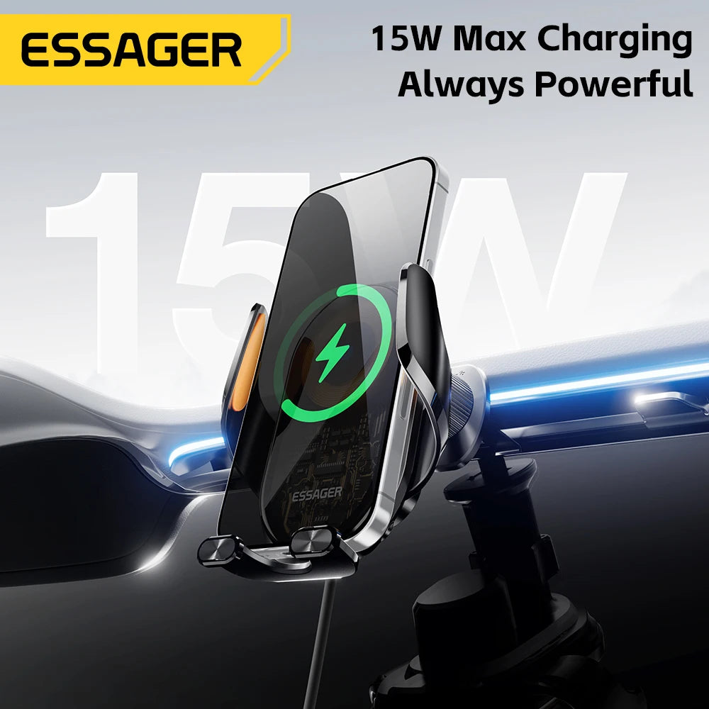 Magnetic Wireless Car Charger - MagSafe Compatible Fast Charging for iPhone Tidesmit