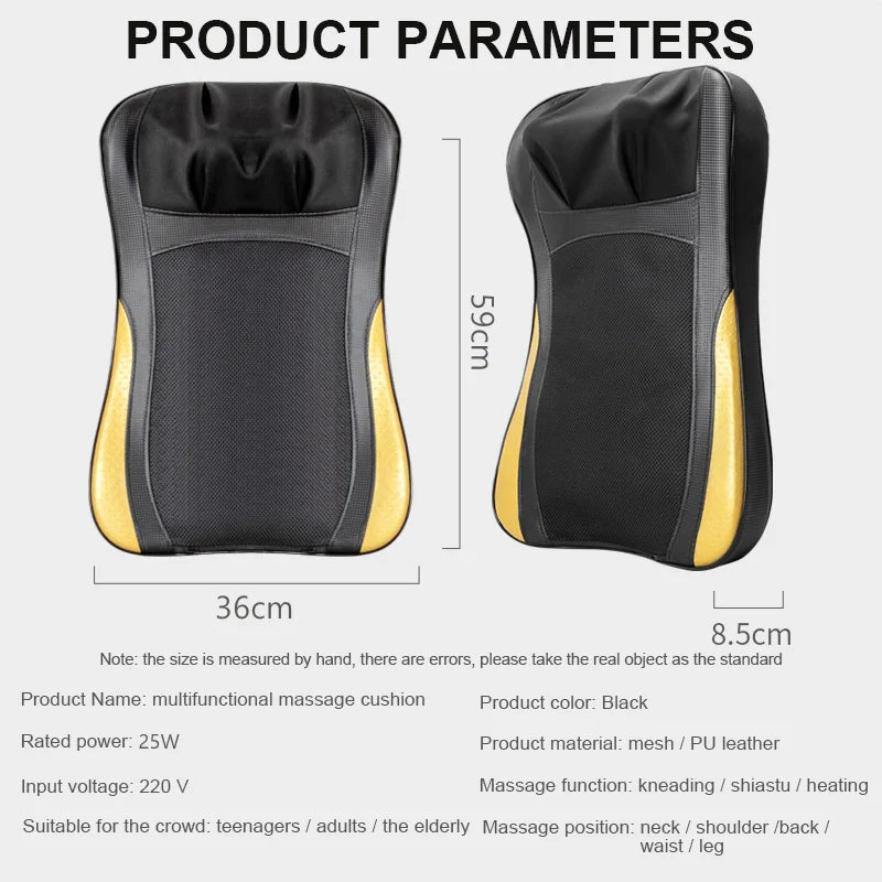 Shiatsu Back Massager with Heat for Deep Tissue Muscle Relief Back Massage Instrument Tidesmit
