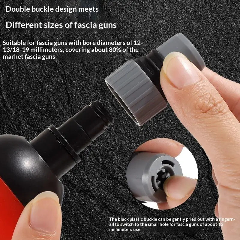 Fascia Gun Massage Heads Set | Soft Silicone Deep Tissue Recovery Fascia Gun Tidesmit