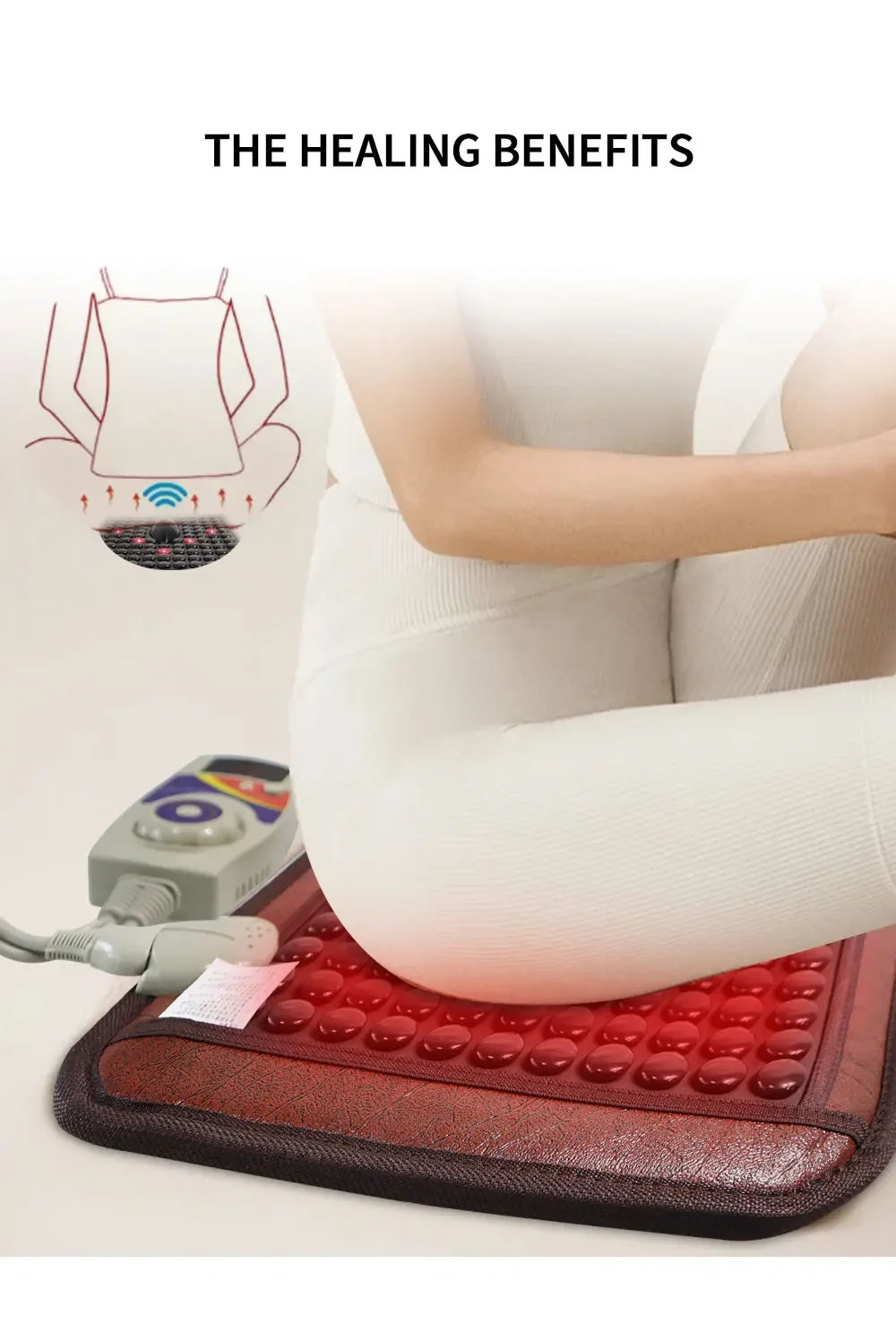 Infrared Jade Massage Cushion | Heated Tourmaline Deep Tissue Support Massage Cushion Tidesmit