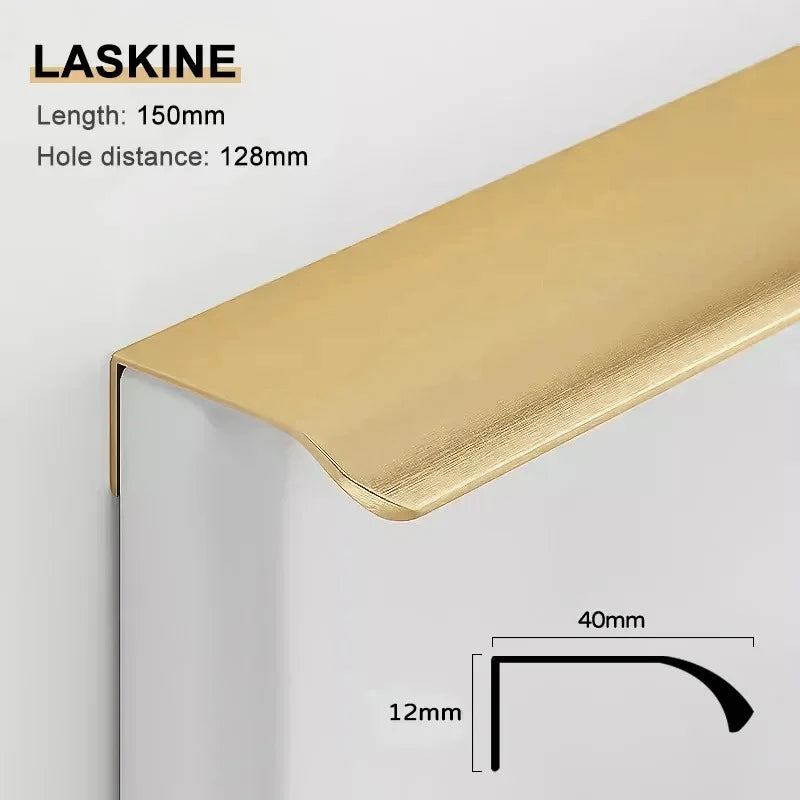 Aluminum Alloy Handles Invisible Furniture Pulls Cabinet Drawer Knobs Wardrobe Door Handles Hidden Hardware Accessories