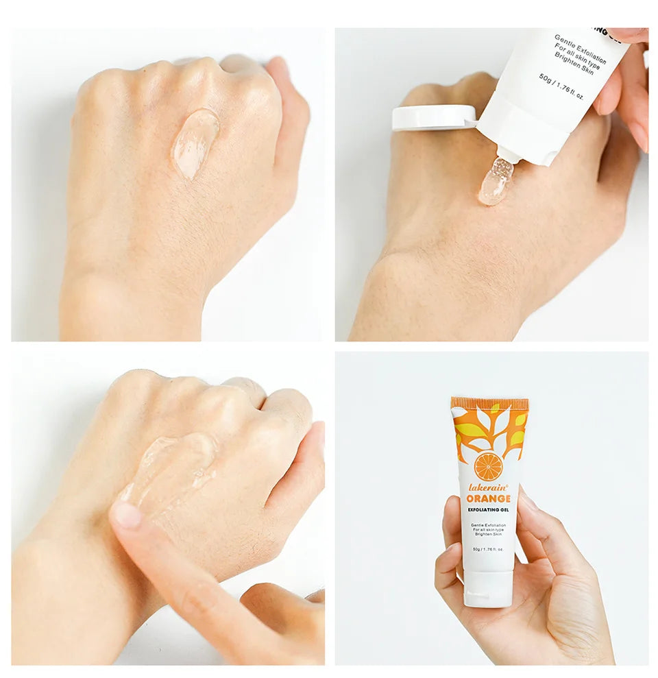 Orange Peeling Gel Body Exfoliator - Natural Deep Cleansing 50g Scrubs Treatments Tidesmit