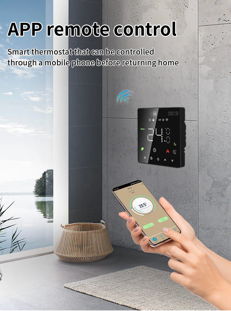 GEYA Tuya Smart WiFi Electric Floor Heating Thermostat With Linkage Water Floor Heating Gas Boiler Wall-mounted Stove Thermostat