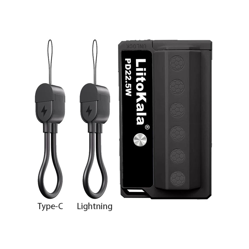 Tidesmit 22.5W Fast Portable Charger - Compact Power Bank for Multi-Devices Black(NO Battery) Tidesmit