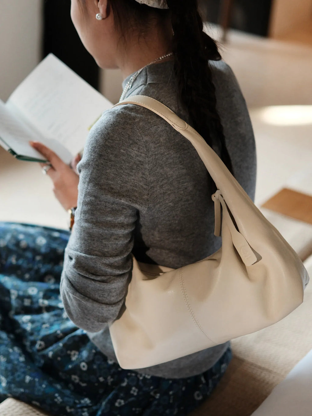 casual designer high quality soft vegetable tanned cowhide ladies shoulder bag fashion genuine leather women underarm bag