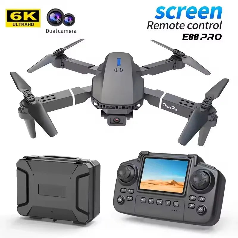 4K Camera Drone Foldable Quadcopter - Beginner-Friendly Tech Black 6K 1B Tidesmit