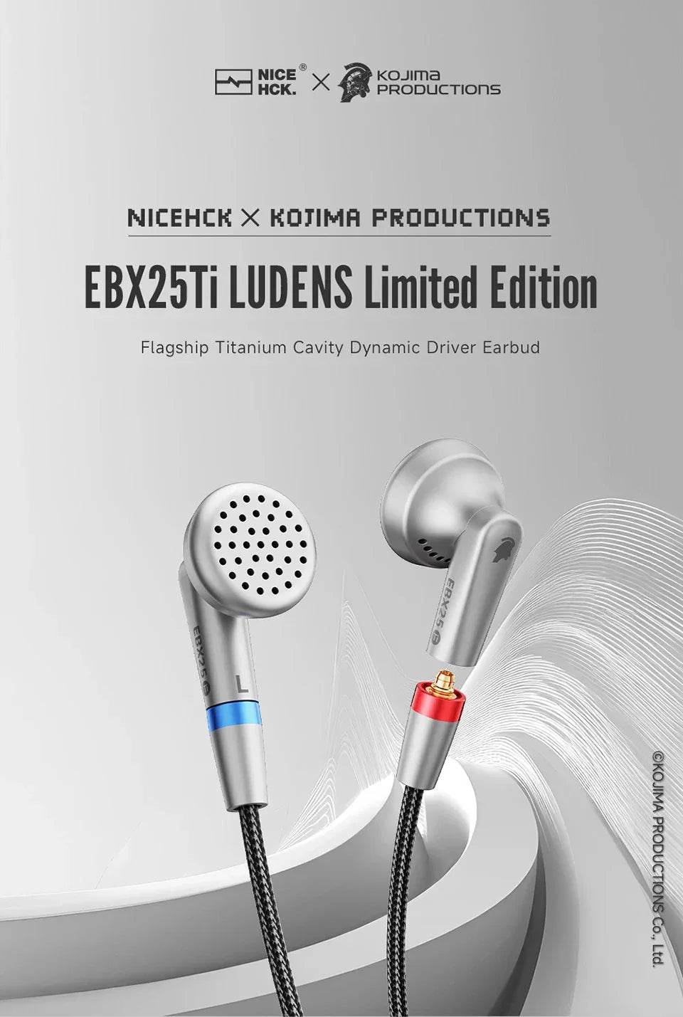 Ludens HiFi Titanium Alloy Wired Earbuds by Tidesmit EBX25Ti Tidesmit