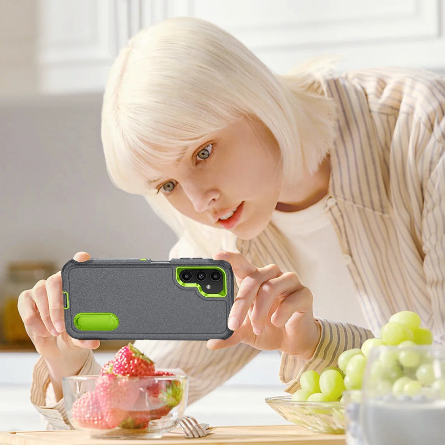 Samsung Galaxy A56 Case with Integrated Kickstand - Shock-Absorbing Cover Tidesmit