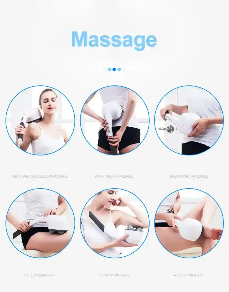 Electric Massage Roller | 4-Head Deep Tissue Muscle Relief Device Massage Roller Tidesmit