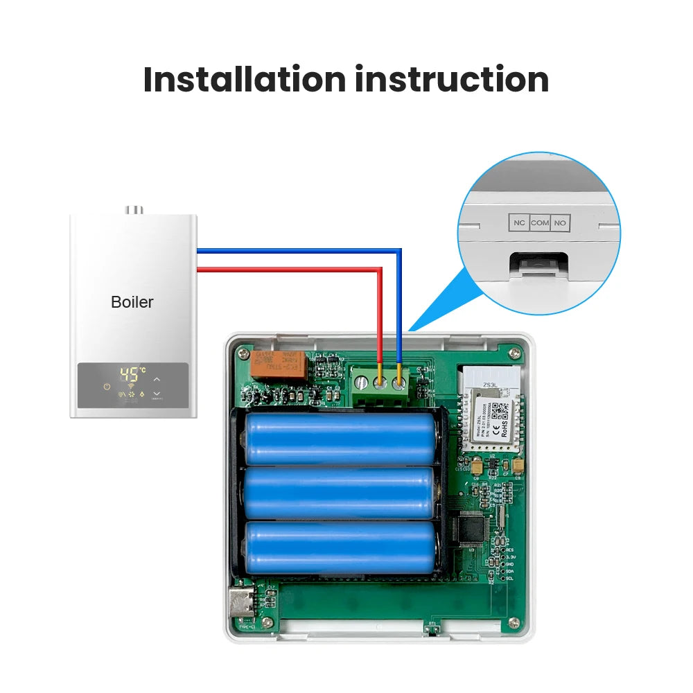 AVATTO WiFi Zigbee Thermostat Smart Home Battery powered Temperature Controller For Gas Boiler works with Tuya Alexa Google home