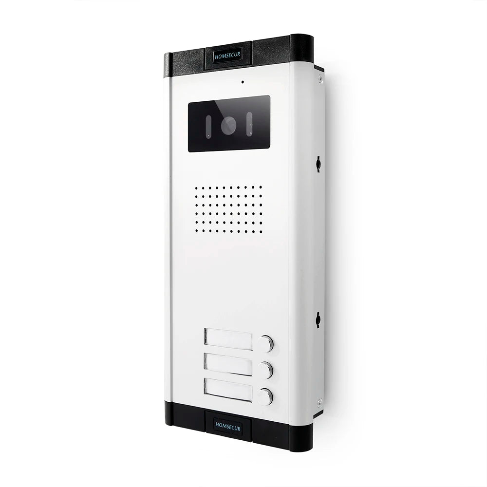 7" Wired Video Door Intercom System With Lock Release Button For 3 Apartment