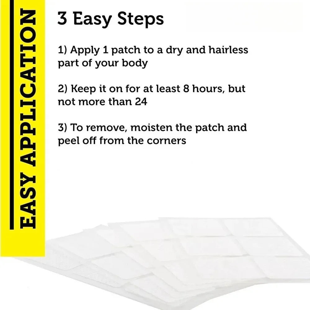 Tidesmit 30 Calcium Transdermal Patches with Vitamin D3 and K2: Easy 3-step application guide for bone health support.