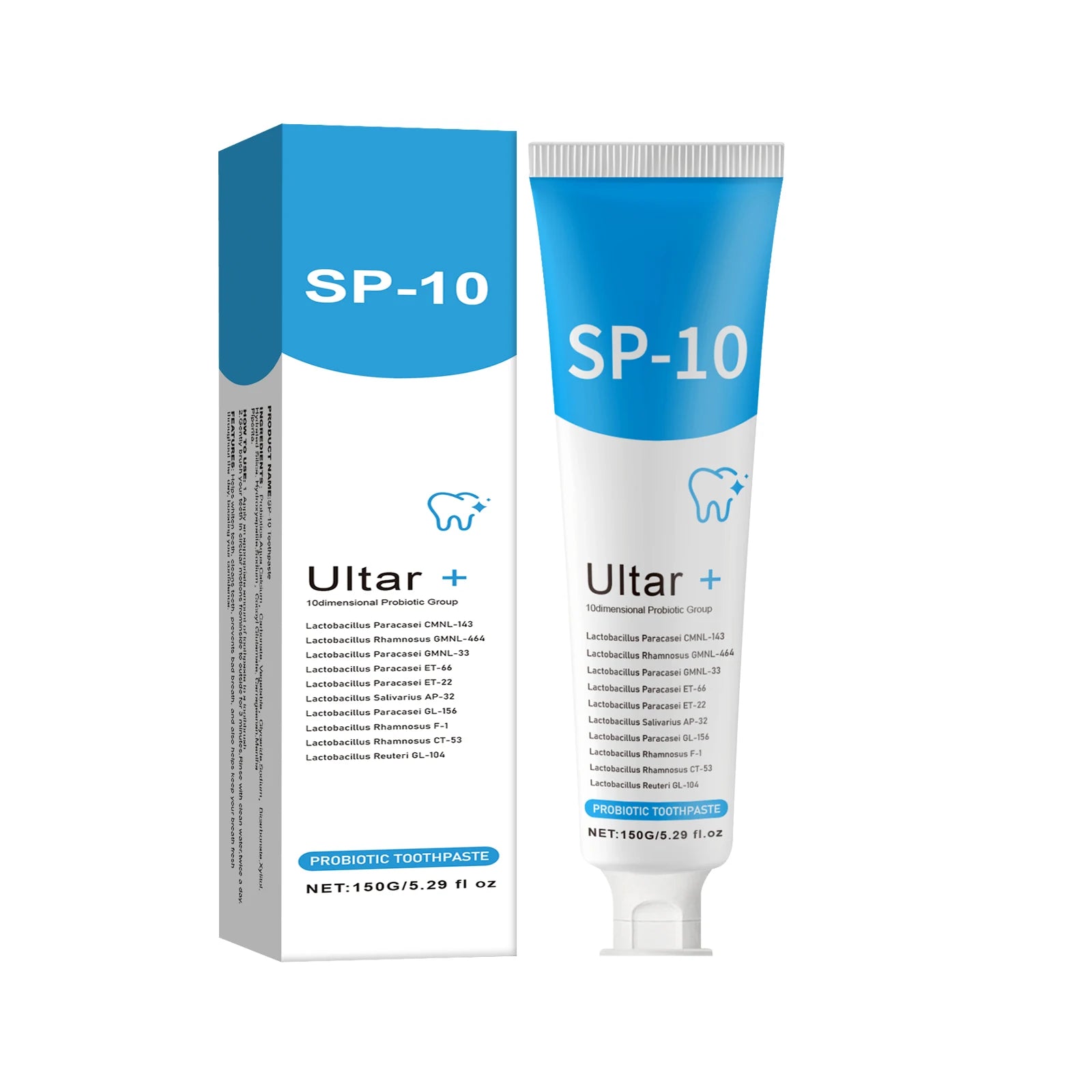 Tidesmit Sp-6 Probiotic Teeth Whitening Toothpaste for Coffee Stain Removal and Fresh Breath