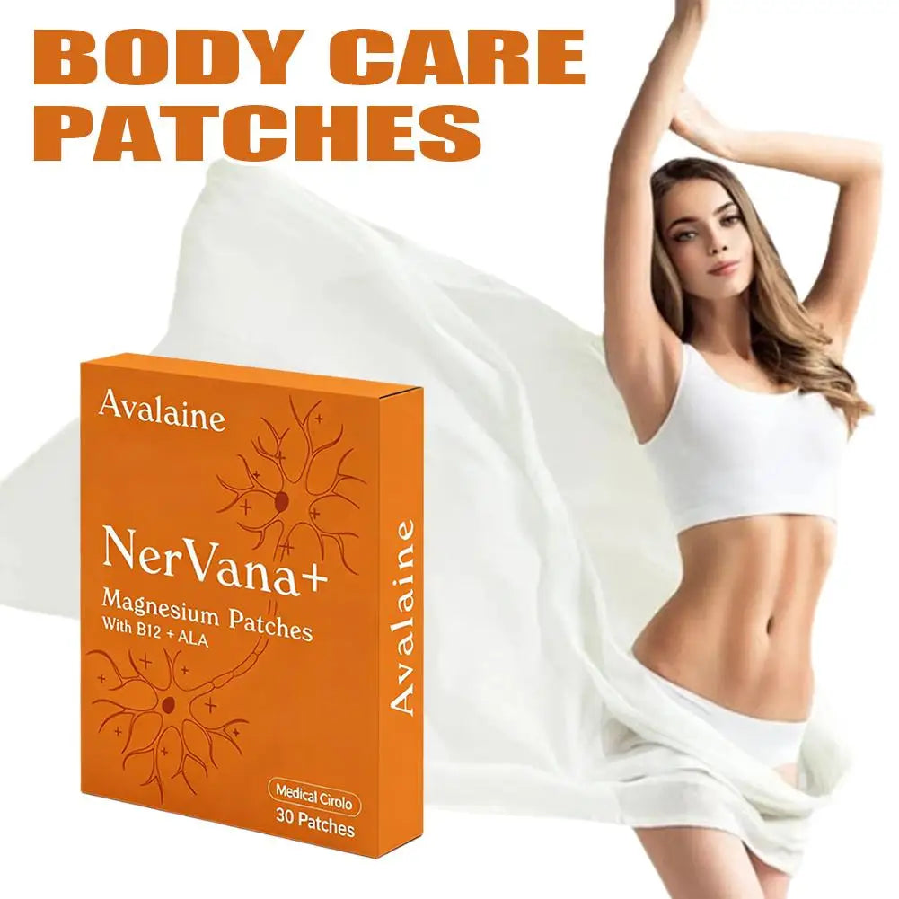 Avalaine NerVana+ Magnesium Patches 1/3/5/10pcs With B12 ALA Body Care Relaxation Support Patches Natural Calming Relax Aid