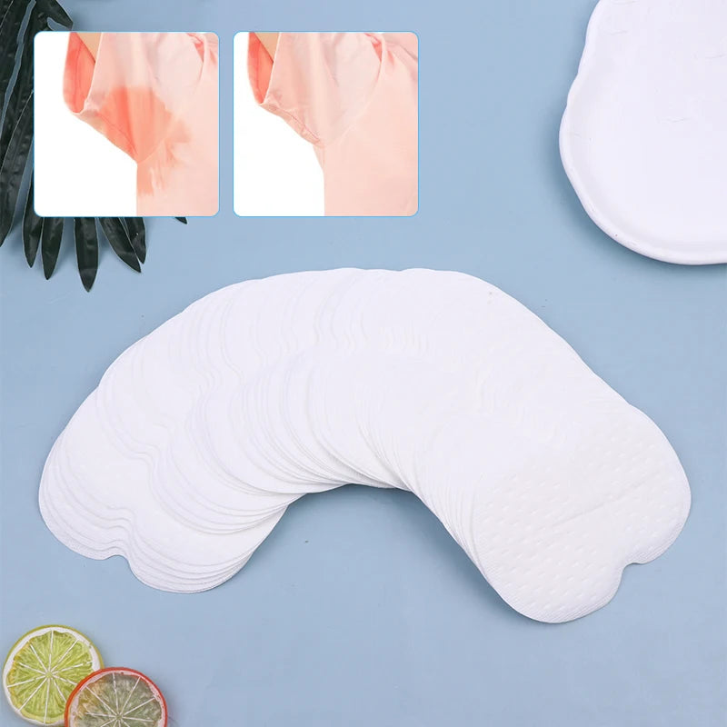 Tidesmit 50Pcs disposable unisex underarm sweat pads for effective summer perspiration protection and comfort.