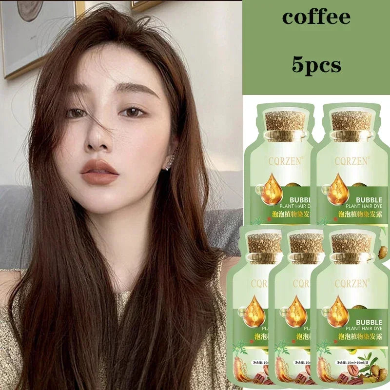 Hair Color Shampoo Cover Gray Hair 5 Minutes Change Hair Color Non-Irritating Hair Dye Shampoo DIY Fashion Hair Color Hair Care