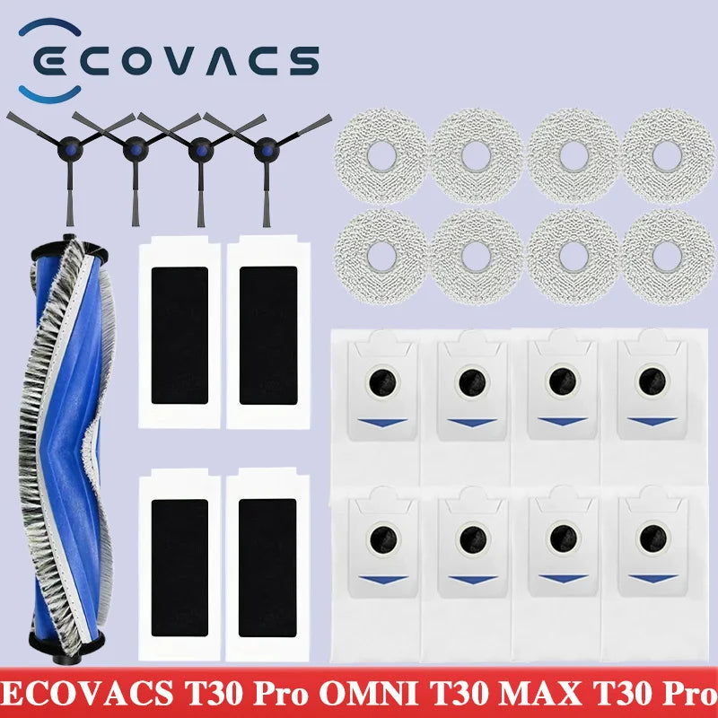 Tidesmit replacement parts kit for Ecovacs T30 Pro Omni and Yeedi M12 Pro+ robot vacuum accessories