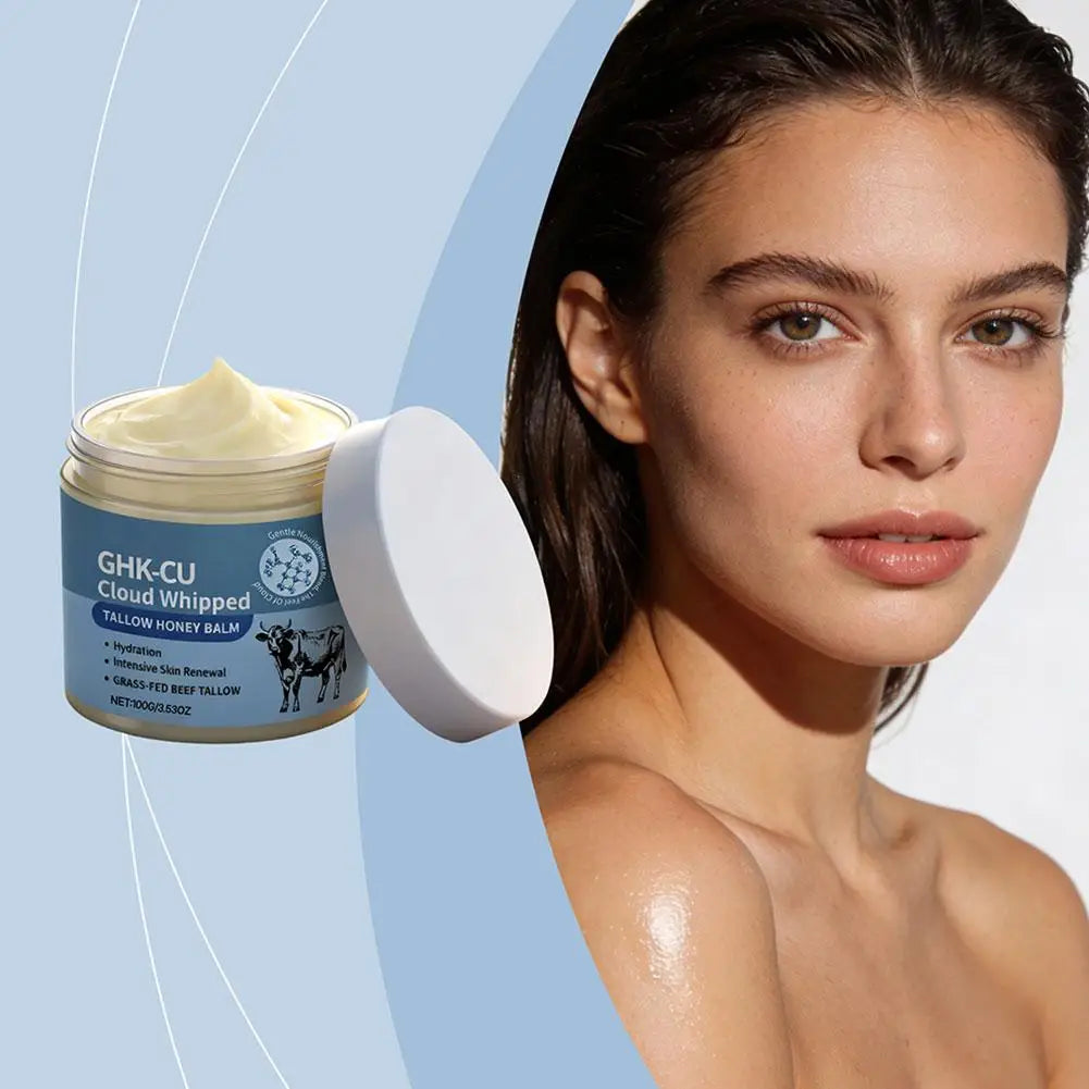 GHK CU Copper Peptide Tallow Honey Balm Cloud Whipped For Face Body Intensive Renewal Hydrate Nourish Skin Balm
