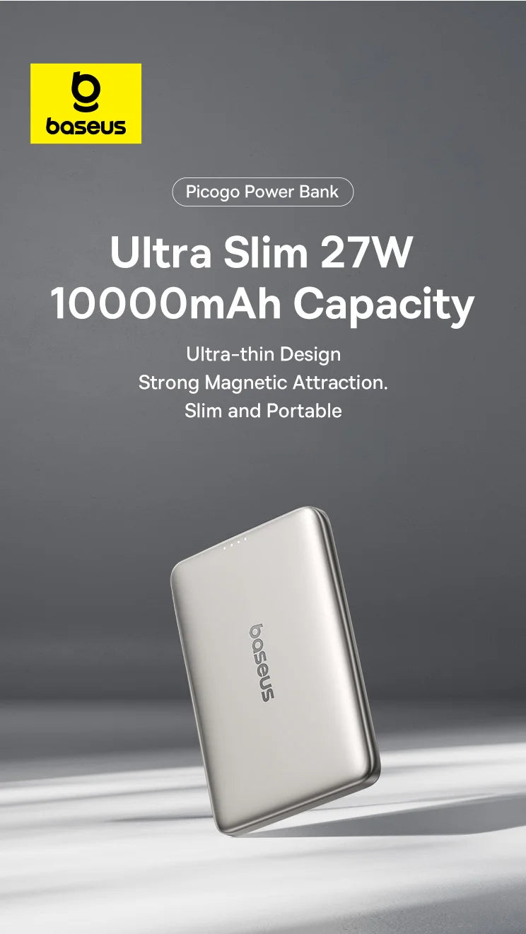Magnetic Portable Charger 10000mAh - PD Fast Charging Power Bank Tidesmit