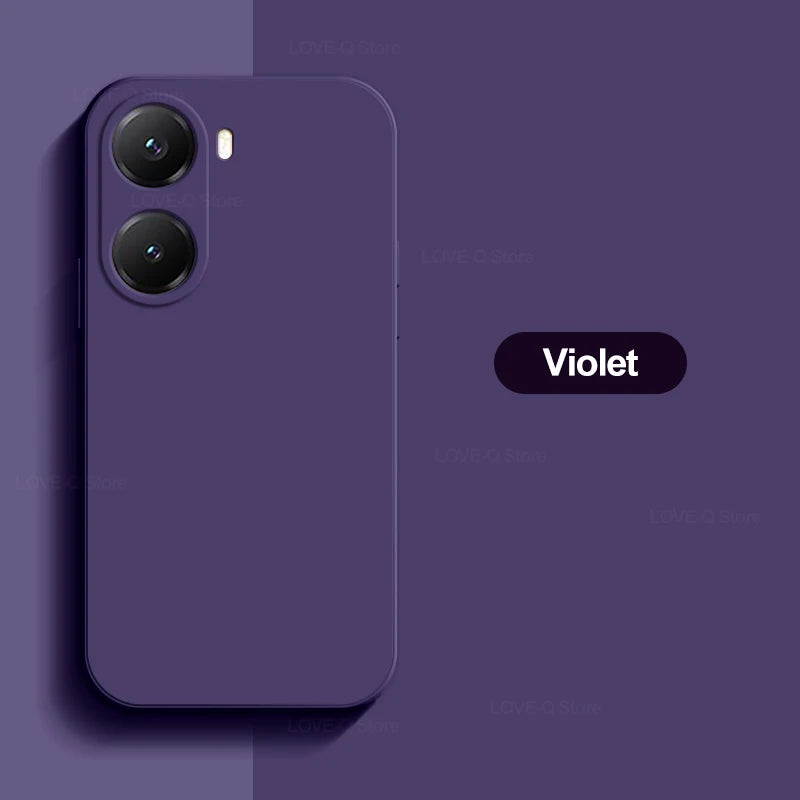 Poco X7 Pro Liquid Silicone Case: Shock-Absorbing Slim Fit Cover Violet Tidesmit