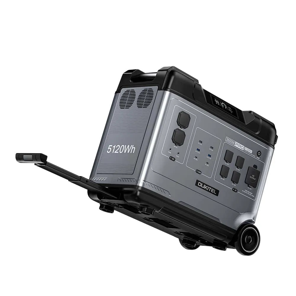 OUKITEL P5000 Pro Portable Power Station 5120Wh Solar Generator LiFePO4 Battery Fast Charging Emergencies for Home Camping