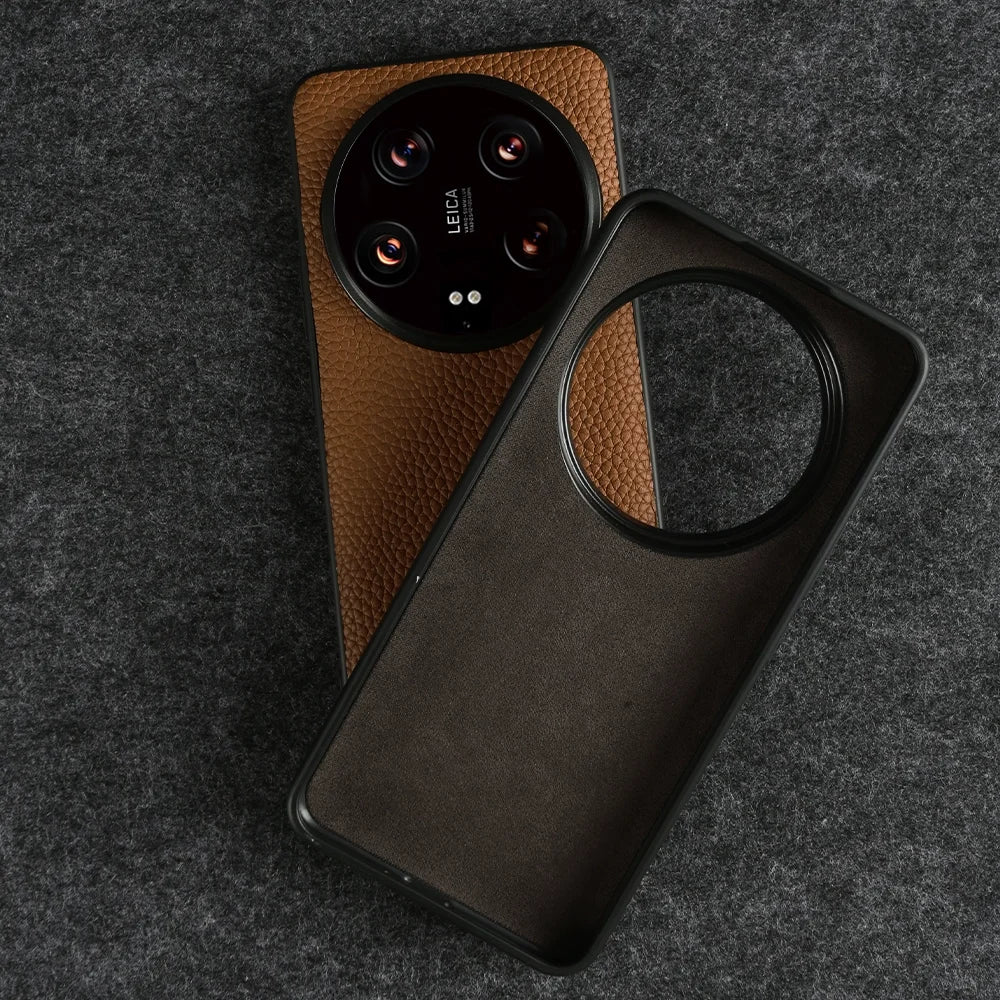 Xiaomi 14 Ultra Leather Case - Litchi Pattern Slim Fit Protection Tidesmit