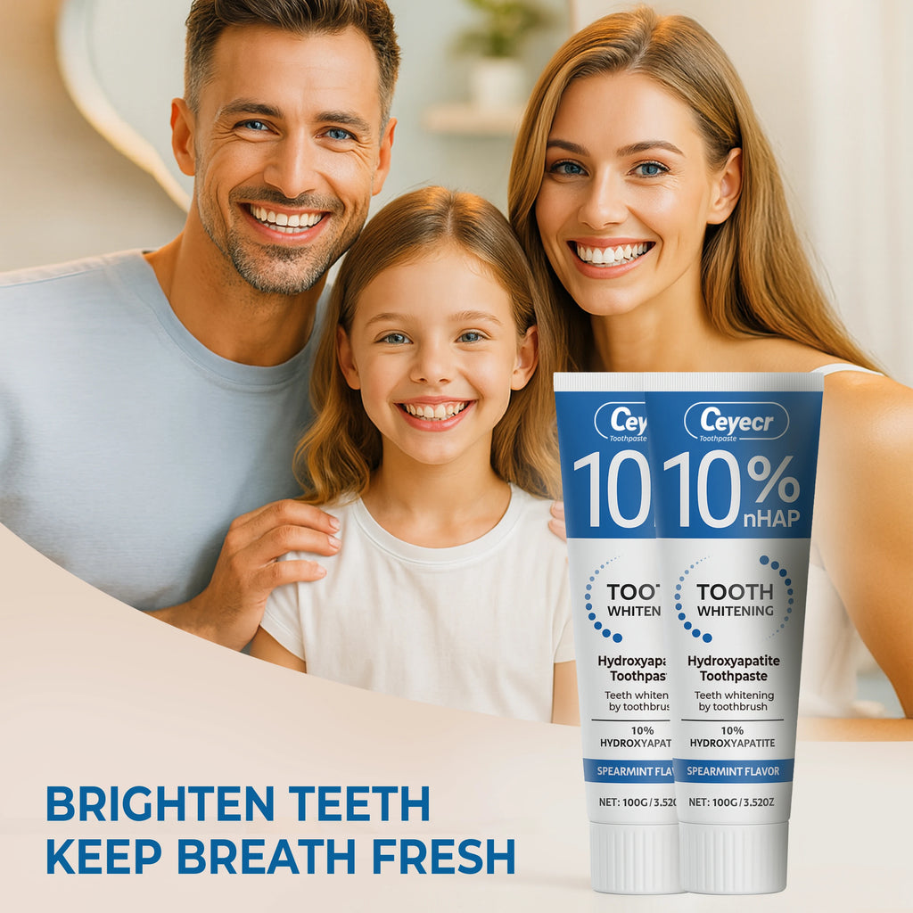 Tidesmit 10% hydroxyapatite whitening toothpaste with mint for deep cleaning and fresh breath