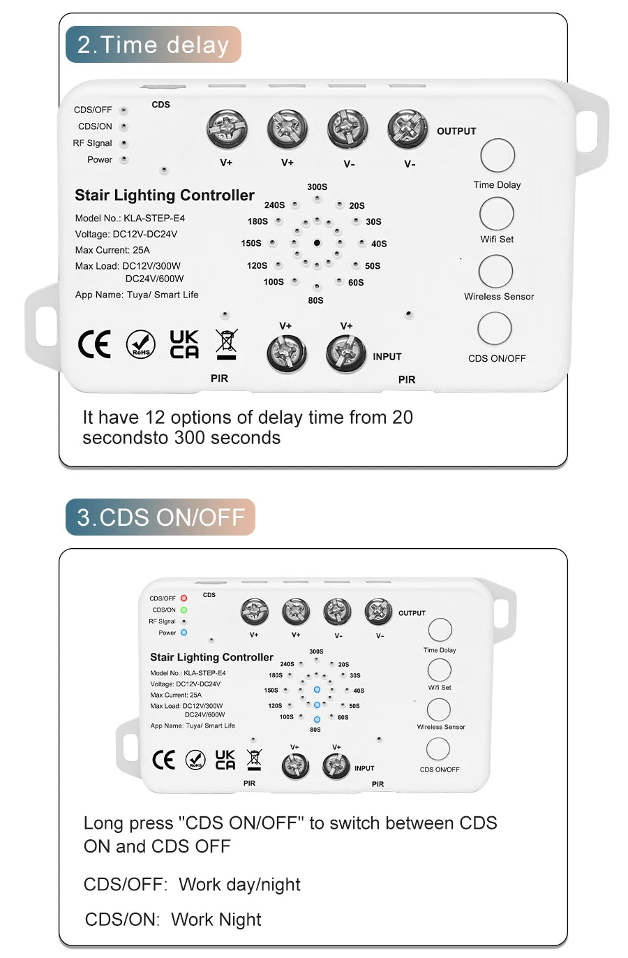 5-30 Steps New Tuya Wifi Staircase Light Kit Motion Sensor Wall Switch Remote APP Control Stair LED Strip Full Set STEP-E4