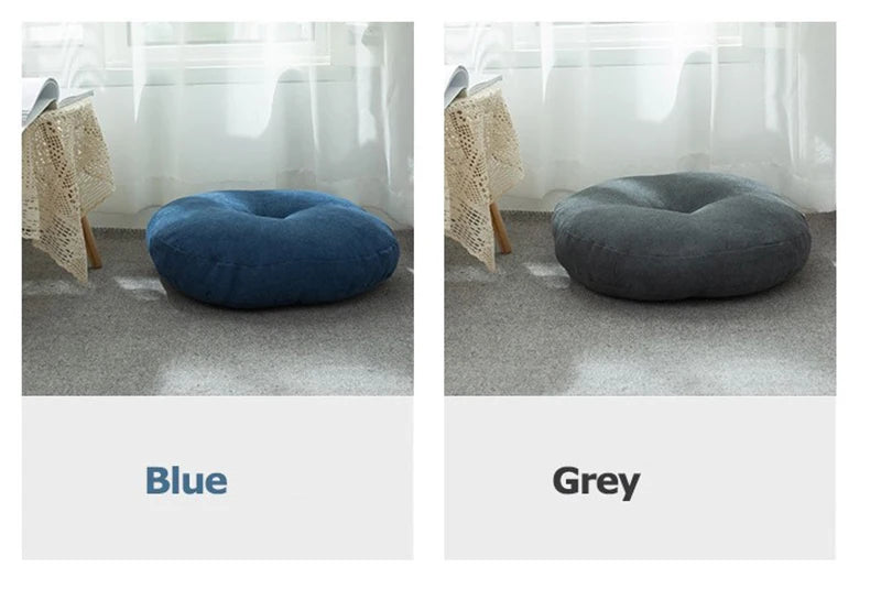 Round Shape Linen Seat Cushion Silk Cotton Core Tatami Cushion Pillow Home Decoration Soft Car Sofa Cushion Flax Round Sitting