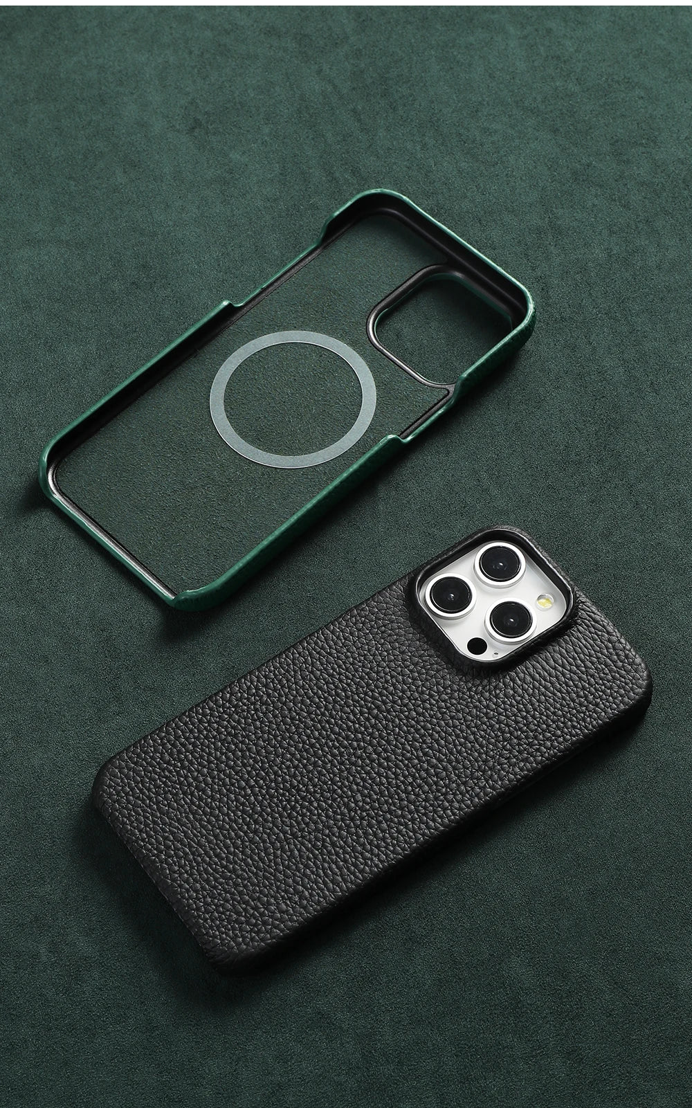 iPhone 16 Pro Max Genuine Leather Case | Slim Shock-Absorbing Cover Tidesmit