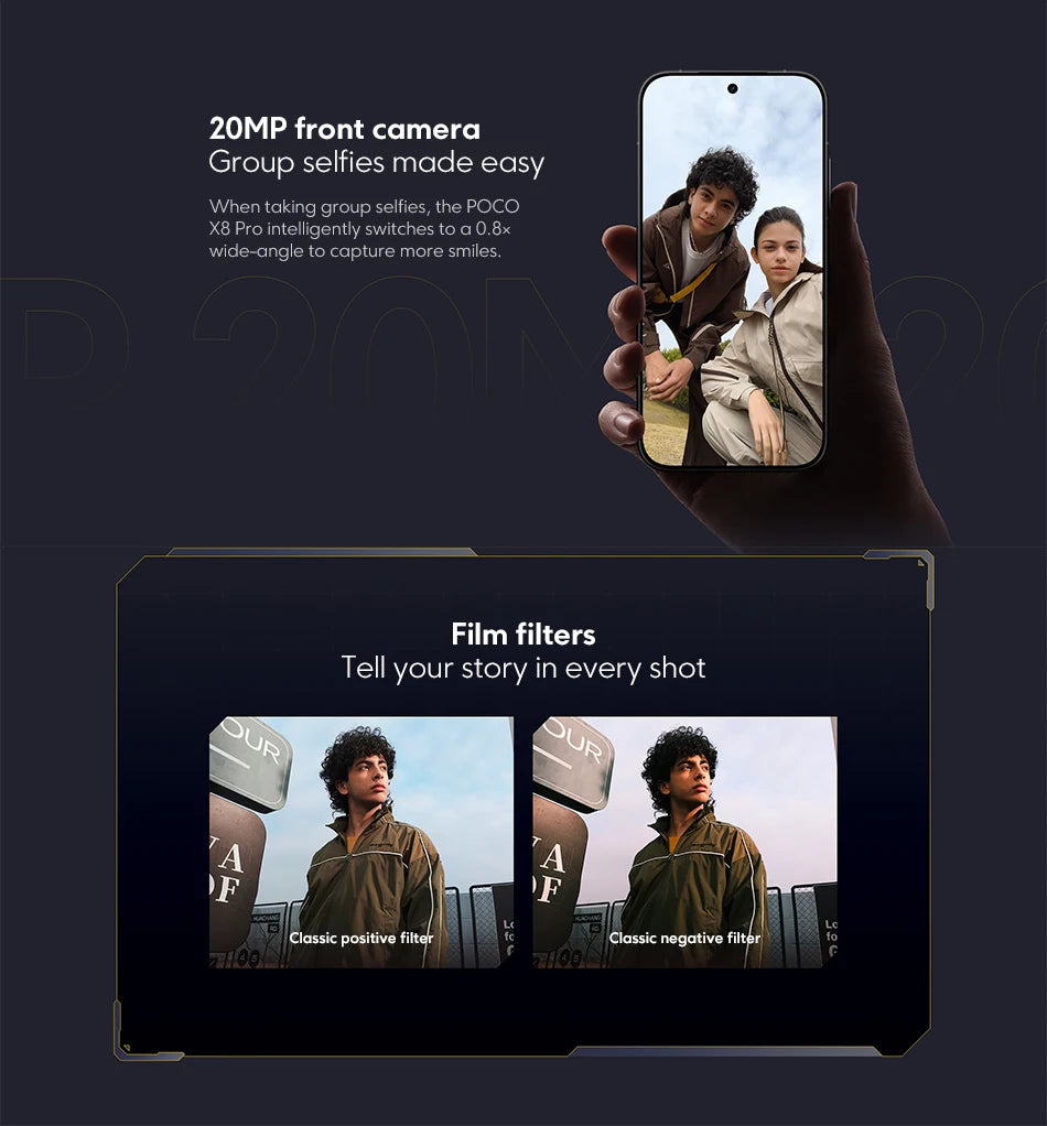 POCO X8 Pro Global Version Smartphone Dimensity 8500-Ultra 6500mAh battery 6.59" 1.5K 120Hz AMOLED display 50MP