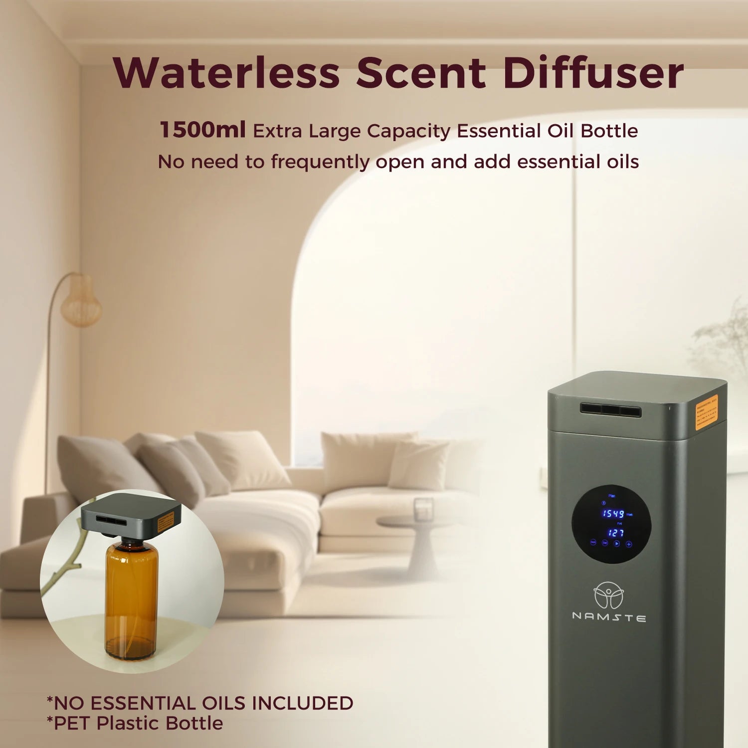 NAMSTE Electric Aromatic Diffuser Coverage 4000m³ Smart Bluetooth Essential Oils Fragrance Machine Home Hotel Scenting Device
