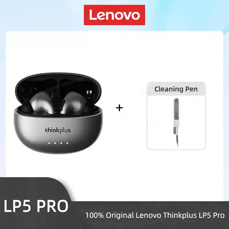 Wireless Bluetooth Earbuds with Low Latency Audio and Noise Cancellation LP5Pro Gray CleanPen Tidesmit