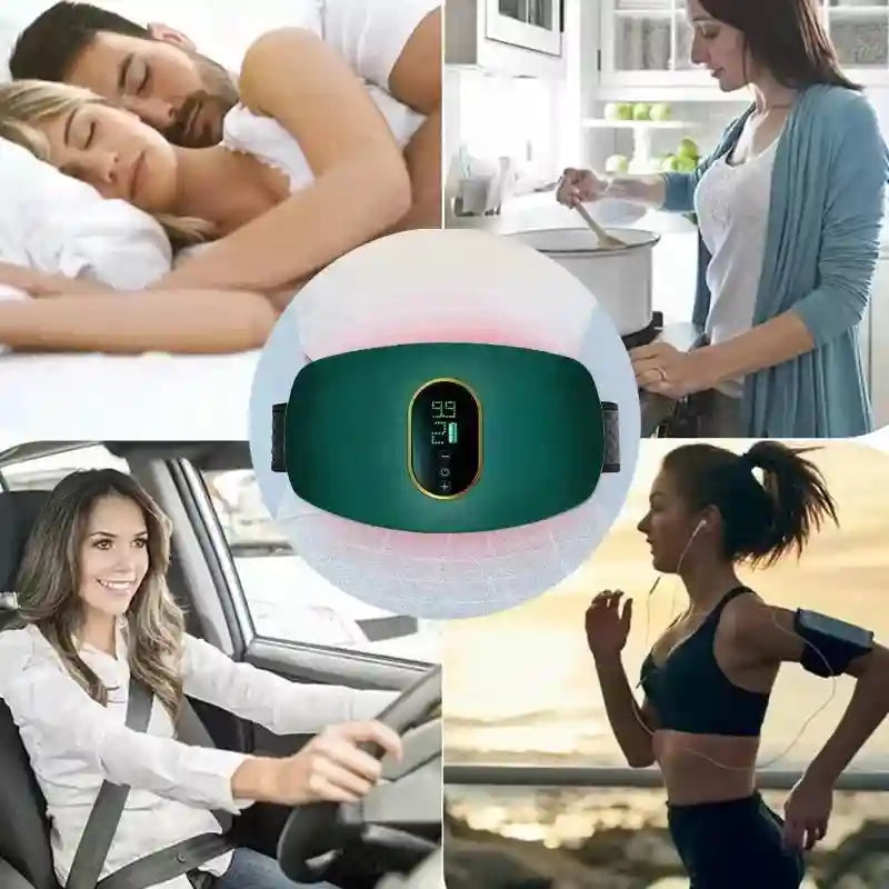 Abdominal Slimming Massage Belt - Rechargeable Heat Therapy Massager Massage Roller Tidesmit