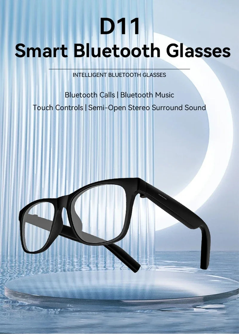 AI Smart Glasses with 4K Camera & Bluetooth Audio - Black by Tidesmit Tidesmit