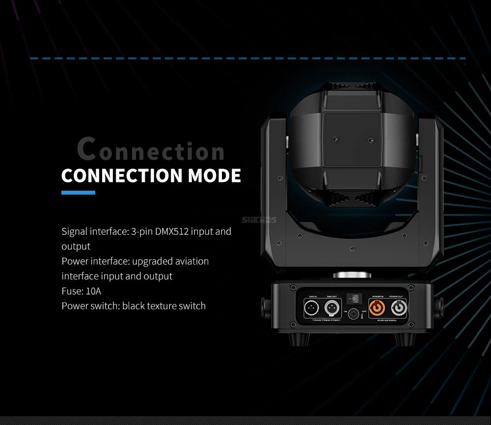 New Arrival SHEHDS 2PCS MINI 230W 7R Beam Bulb Moving Head Lighting Rainbow for Wedding Nightclub Theater Disco Performance