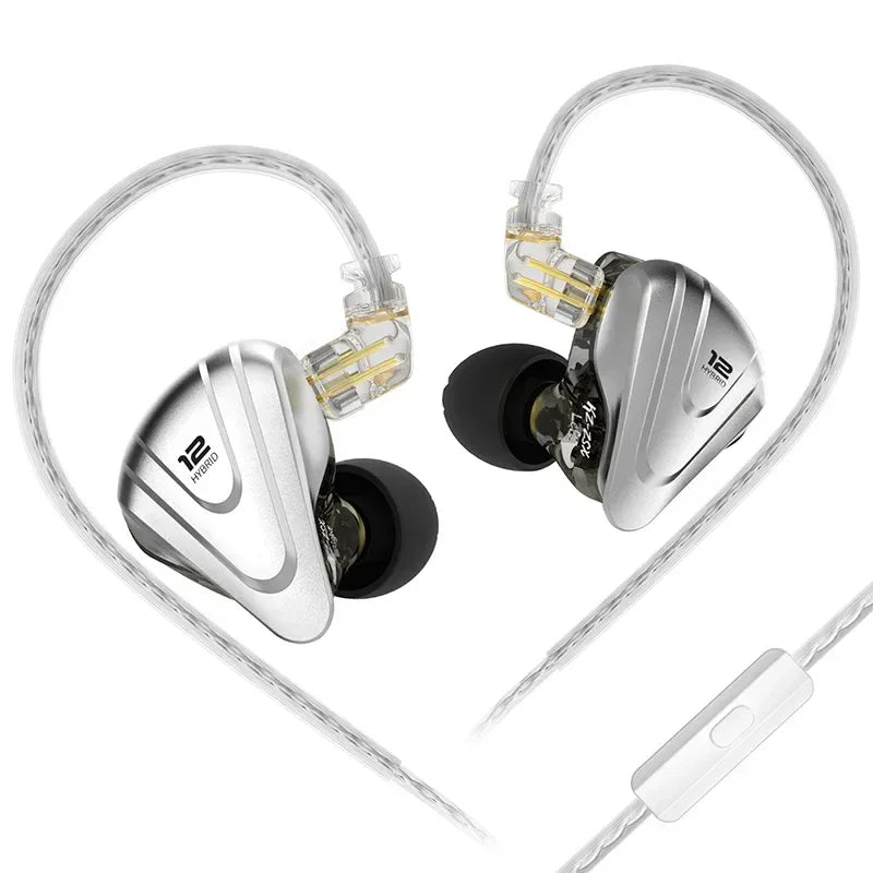 KZ ZSX 12-Driver Hybrid In-Ear Monitors by Tidesmit ZSX Black Mic China Mainland Tidesmit