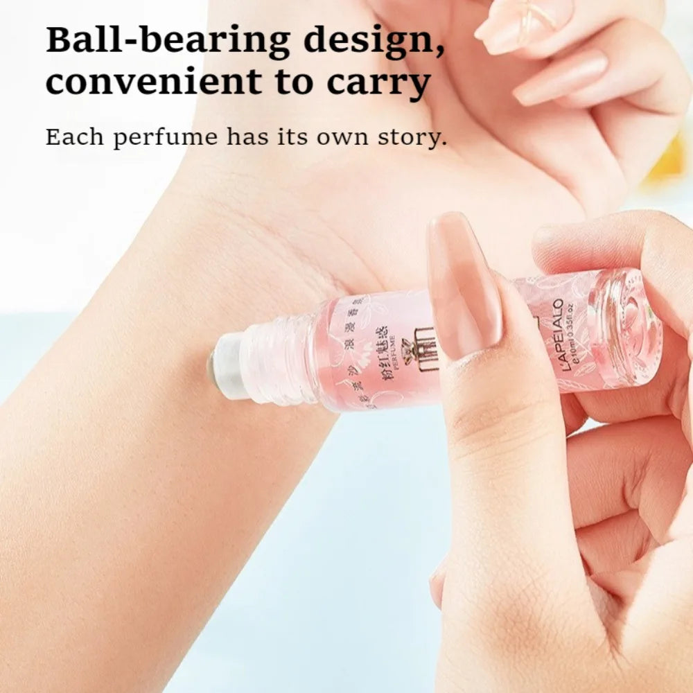 Tidesmit 6-piece roll-on perfume set for women, 10ml portable deodorant gift box with long-lasting fresh fragrance.