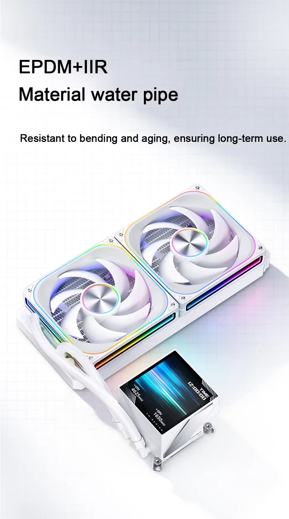 Jonsbo TM-280/TM-360 Integrated Water Cooling Radiator 3.95-inch Screen ARGB Lighting Effect Desktop Computer Case Water Cooling