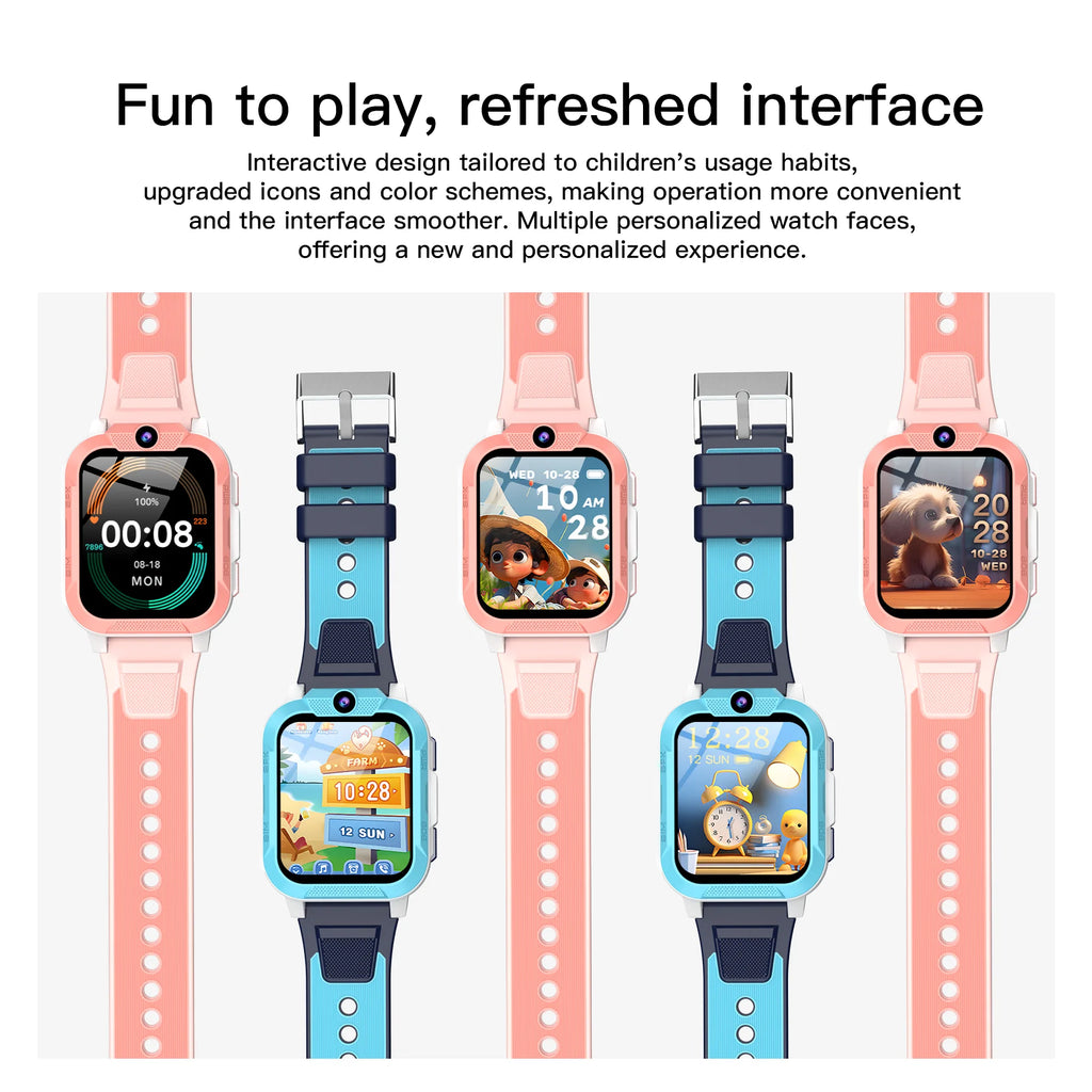 Blackview Z40 Pro Kids Smartwatch 1.83-inch TFT Screen GPS/SOS SIM 4G Smart Watch with Flashlight IP68 Waterproof Multi-wearing