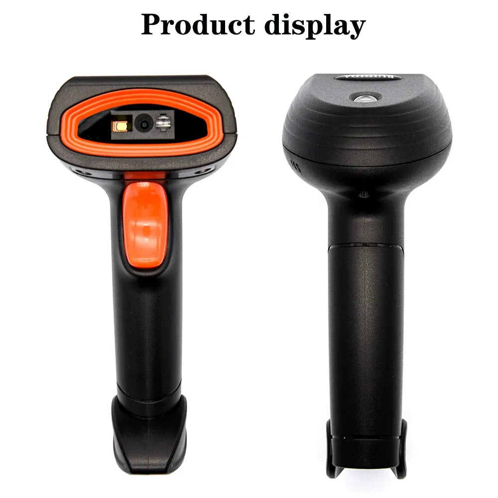 Handheld QR Code Scanner 1D 2D Wired Barcode Scanner or Wireless Bar code Scanner or Bluetooth Code Reader for PDF417 DataMatrix