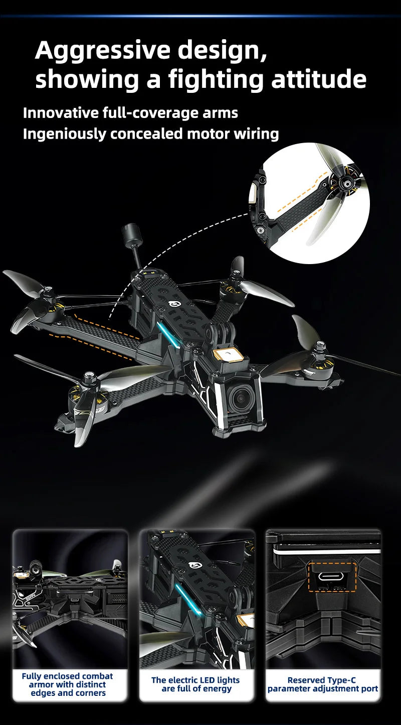 5 Inch FPV Drone DJI O3 Freestyle Quadcopter | Tidesmit Performance Tidesmit