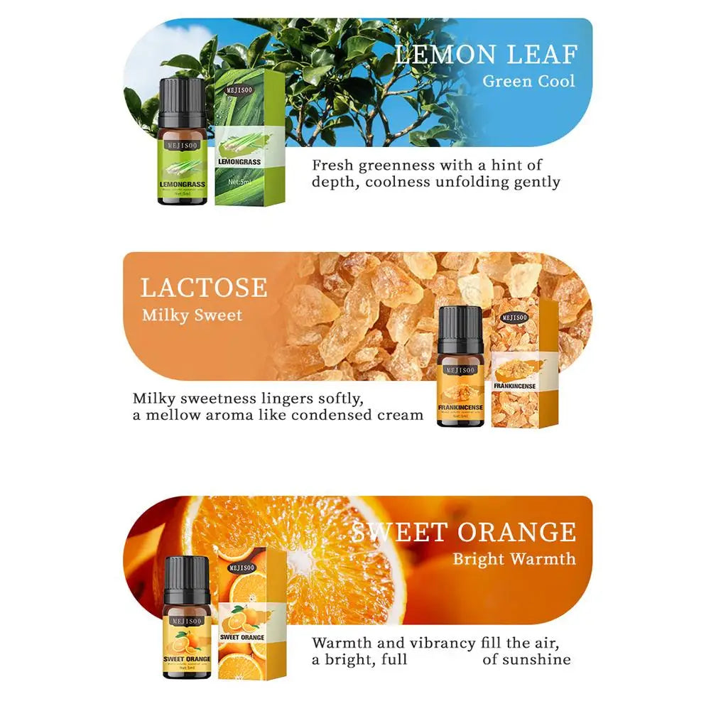 5ml Natural Essential Oils Rosemary Tea Tree Lemon Lavender Lemongrass Eucalyptus Peppermint Sweet Orange Fragrance Oil