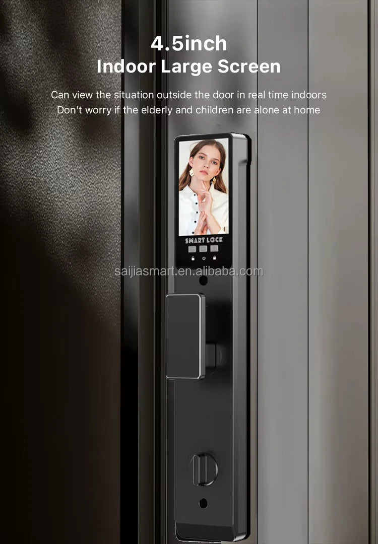 Tuya Smart Locks 3D Face Recognition Smart Door Lock With Camera WIFI Biometric Fingerprint Security Fully Automatic Door Locks
