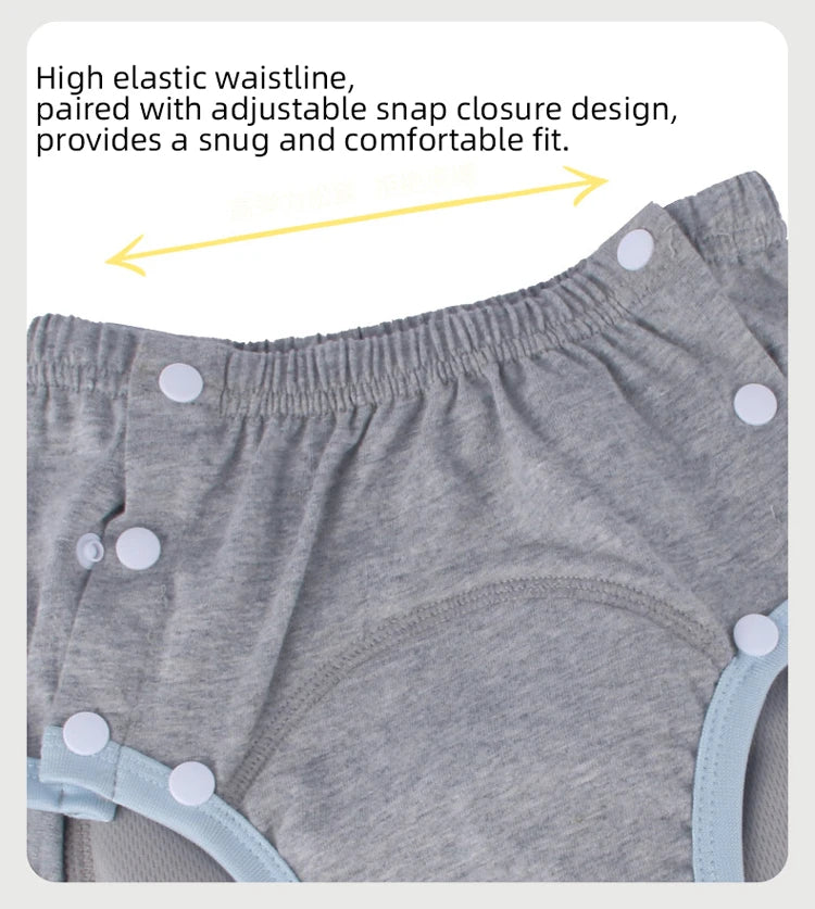BIAI 1pc Cotton Adult Cloth Diapers Reusable Incontinence in Adult Cloth Nappies Washable Diaper Pants for Adults Teenage Gift