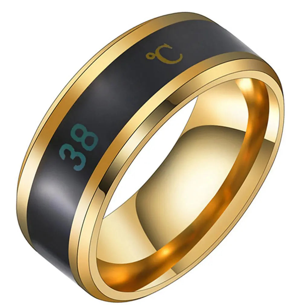 Smart Health Ring - Real Time Biometric Sensor Fitness Tracker Gold Tidesmit