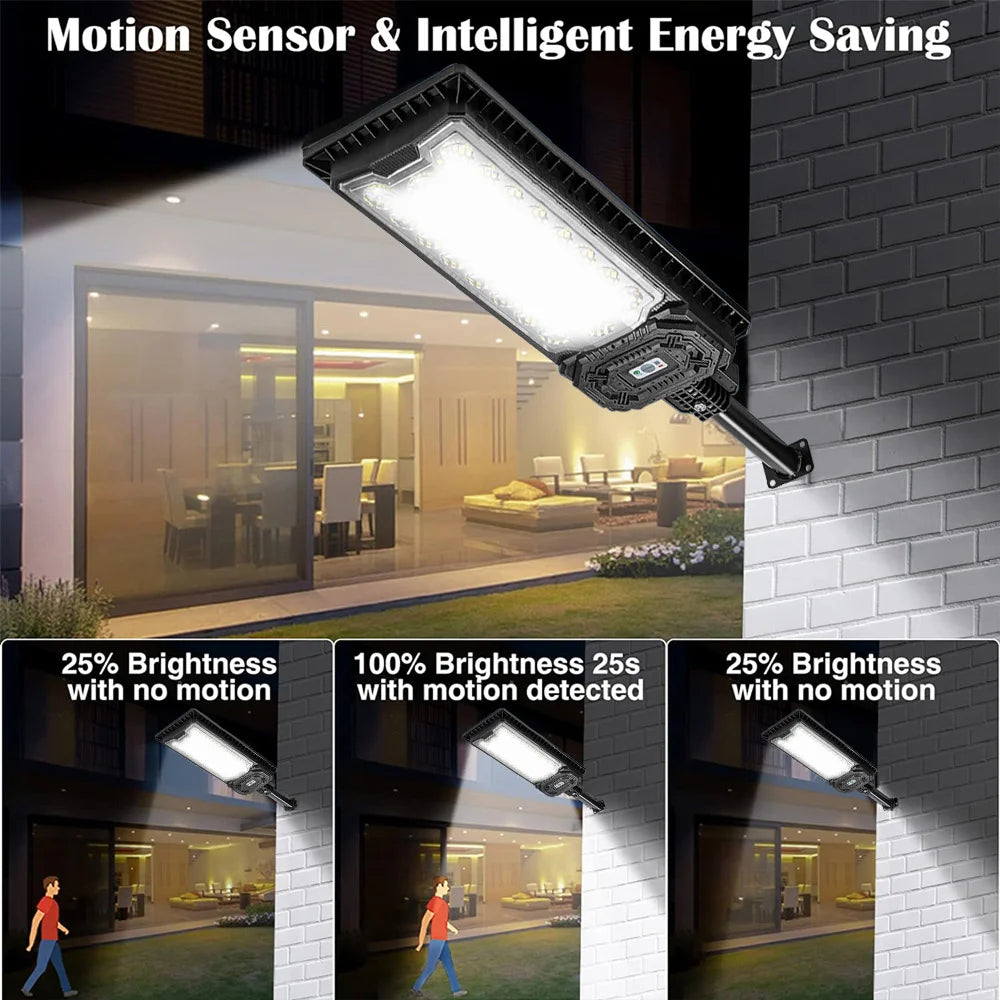 8000W Solar Street Lights 480000LM Commercial Parking Lot Light Dusk to Dawn 6500K Solar Security Flood Lights for Road Garden